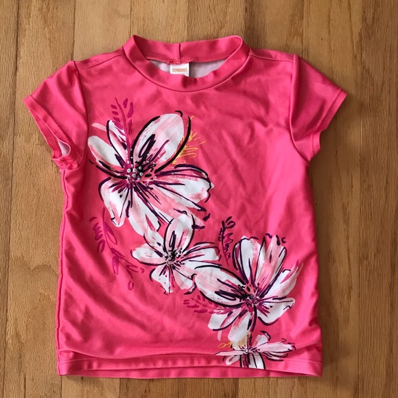 Gymboree Other - Gymboree Sunscreen UPF 50+ Swim Shirt Size 7-8 M Pink Flowers